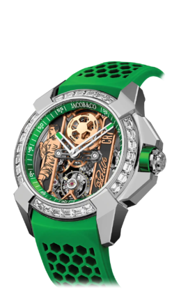 JACOB & CO - CR7  STAINLESS STEEL - GREEN DAIMOND