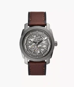 FOSSIL MACHINE AUTOMATIC BROWN LEATHER