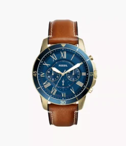 FOSSIL GRANT SPORT CRONOGRAPH LUGGAGE LEATHER