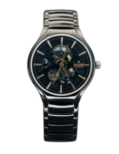 RADO TRUE ROUND AUTOMATIC OPEN HEART - FULL BLACK