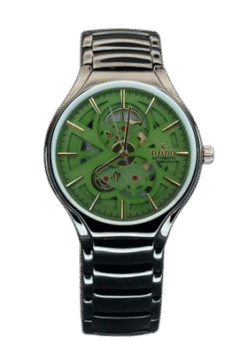 RADO TRUE ROUND AUTOMATIC OPEN HEART - BLACK GREEN