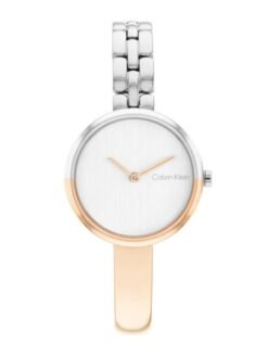 CALVIN KLIEN WOMEN ROUND DUAL TONE WATCH